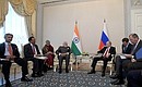 Meeting with Indian Prime Minister Narendra Modi.