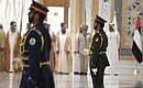 Церемония официальной встречи Владимира Путина Наследным принцем Абу‑Даби, заместителем Верховного главнокомандующего вооружёнными силами Объединённых Арабских Эмиратов Мухаммедом бен Заидом Аль Нахайяном.