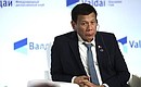 President of the Philippines Rodrigo Duterte at the plenary session of the 16th meeting of the Valdai International Discussion Club.