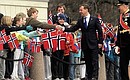 Во время официальной церемонии встречи Президента России. Справа – Король Норвегии Харальд V. Фото Сергея Гунеева