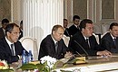 Russian-Tajik talks in enlarged format.