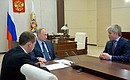 Meeting with Dmitry Medvedev and Pavel Kolobkov.