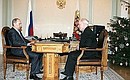 С исполнительным секретарем Содружества Независимых Государств Сергеем Лебедевым.
