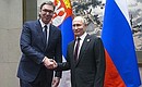 С Президентом Сербии Александром Вучичем. Фото РИА «Новости»