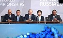 At the opening ceremony of the XVI FINA World Aquatics Championship. Photo: TASS