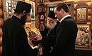 With monks from the Vatopedi Monastery.