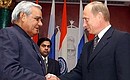 President Putin with Indian Prime Minister Atal Bihari Vajpayee.