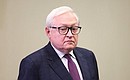 Deputy Foreign Minister Sergei Ryabkov before a meeting on current issues.