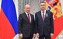 At the ceremony for presenting state decorations. Governor of the Primorye Territory until October 2017 Vladimir Miklushevsky was awarded the Order of Friendship.