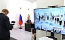 Opening ceremony for new educational institutions in Russian regions (via videoconference).