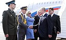 Vladimir Putin arrived in Finland.