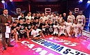 С участниками VIII Международного турнира по профессиональному боевому самбо «Плотформа S‑70» по версии «Лиги S‑70».