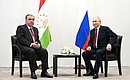 С Президентом Таджикистана Эмомали Рахмоном. Фото: Кристина Кормилицына, МИА «Россия сегодня»