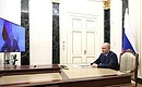 Meeting with Acting Governor of the Kirov Region Alexander Sokolov (via videoconference).