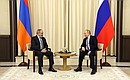 With Prime Minister of Armenia Nikol Pashinyan. Photo: TASS