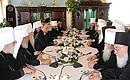 Встреча с членами Священного синода Русской православной церкви и представителями поместных православных церквей.