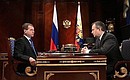 С губернатором Пермского края Олегом Чиркуновым.