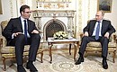 With Prime Minister of the Republic of Serbia Aleksandar Vucic.