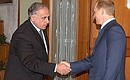 President Putin with Abkhazian Prime Minister Gennady Gagulia.