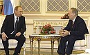 President Putin talking with Kazakh President Nursultan Nazarbayev.