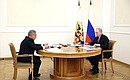 Meeting with Head of Tatarstan Rustam Minnikhanov. Photo: Sergei Bobylev, TASS