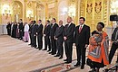 Ceremony of presentation by foreign ambassadors of their letters of credence.