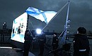 Ceremony for raising flags on ships entering Navy service. Photo: Sergei Karpukhin, TASS