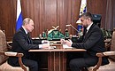 Meeting with acting Governor of Trans-Baikal Territory Alexander Osipov.