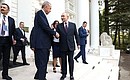 With President of the Republic of Turkiye Recep Tayyip Erdogan after news conference following Russian-Turkish talks. Photo: Sergei Karpukhin, TASS