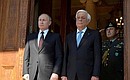 With Greek President Prokopis Pavlopoulos. Official welcoming ceremony.