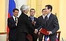 Signing of Russian-French joint documents.