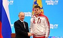 The Order for Services to the Fatherland Medal, I degree, is awarded to Olympic luge silver medallist Alexander Denisyev.