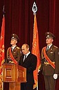 President Putin addressing an official function marking the 60th anniversary of the Battle of Stalingrad.