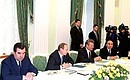Заседание Совета глав государств Содружества Независимых Государств в узком составе.