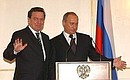 President Putin with German Chancellor Gerhard Schroeder after a joint press conference.