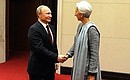 With IMF Head Christine Lagarde.