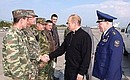 President Putin meeting with cadets at the local branch of the Gagarin Air Force Academy.