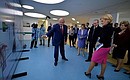 With Director of the Academician Kulakov Federal Research Centre for Obstetrics, Gynaecology and Perinatology Gennady Sukhikh and Deputy Prime Minister Olga Golodets during a presentation at the training centre for auxiliary reproductive technologies.