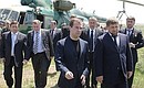 With President of Chechnya Ramzan Kadyrov upon arrival in Tsentoroy village.