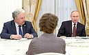 На встрече с кандидатами на должность Президента Российской Федерации.