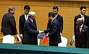 Following the meeting, the BRICS leaders witnessed the signing of a package of documents on cooperation within the group.