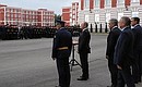 Во время посещения Тульского суворовского военного училища.