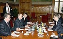 Переговоры с Премьер-министром Венгрии Ференцем Дюрчанем.