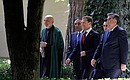 President of Afghanistan Hamid Karzai, President of Pakistan Asif Ali Zardari, President of Russia Dmitry Medvedev and President of Tajikistan Emomali Rahmon before the start of the four-party meeting.