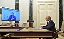 Meeting with Head of Buryatia Alexei Tsydenov (via videoconference).