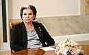 Pilot-Cosmonaut, Hero of the Soviet Union and member of the State Duma Valentina Tereshkova. Photo: Grigoriy Sisoev, RIA Novosti