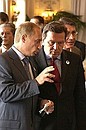 President Putin with German Chancellor Gerhard Schroeder before a G8 working luncheon.