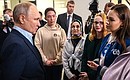 During a meeting with university students on Russian Students Day. Photo: Press Office of Moscow Mayor