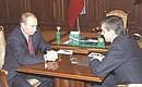 Встреча с Министром здравоохранения и социального развития Михаилом Зурабовым.