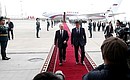 Прибытие в Бишкек. С Президентом Киргизии Сооронбаем Жээнбековым.
